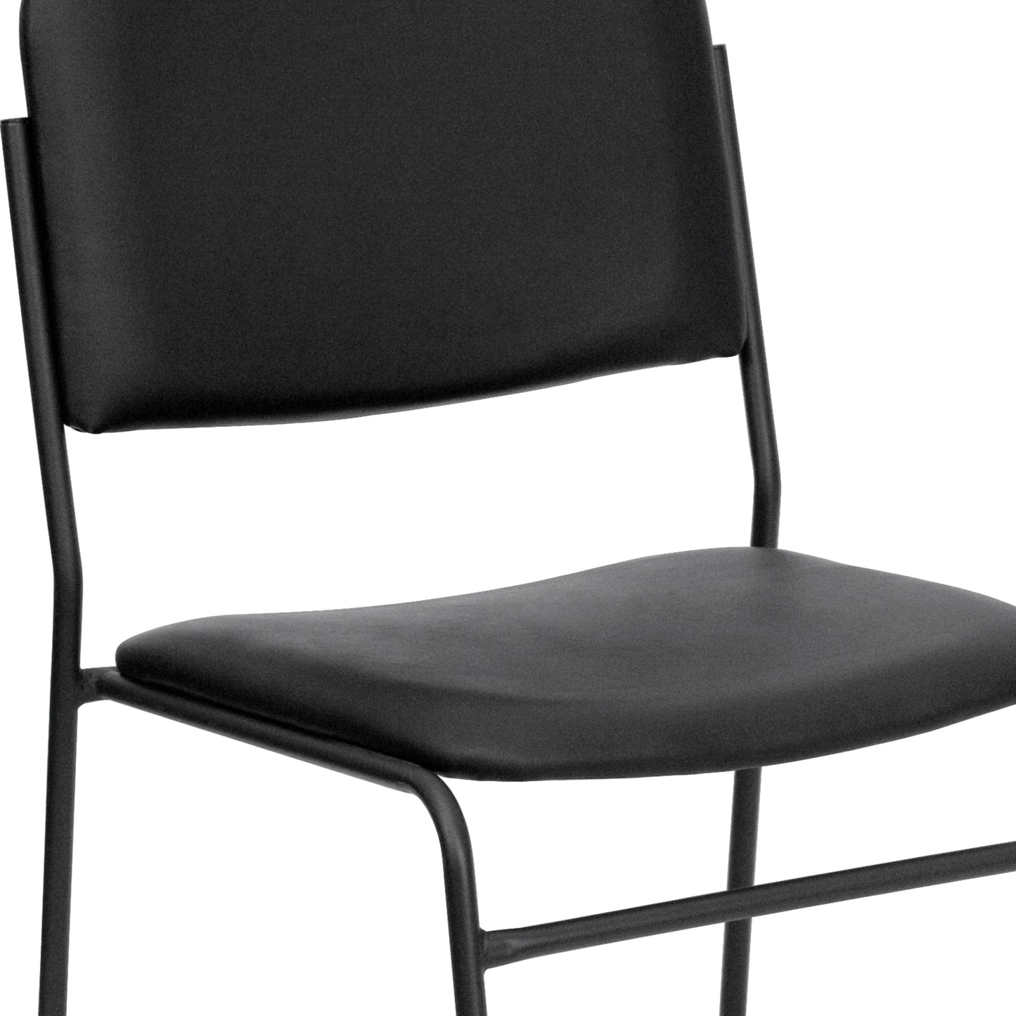 Black Vinyl Stack Chair XU-8700-BLK-B-VYL-30-GG