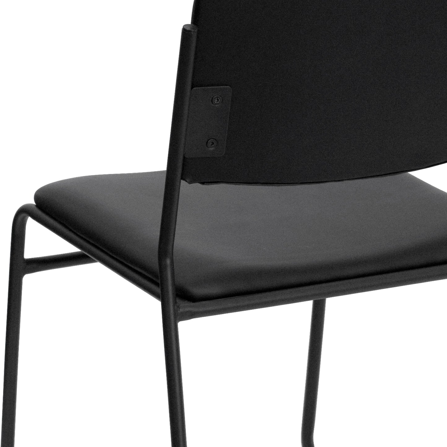 Black Vinyl Stack Chair XU-8700-BLK-B-VYL-30-GG