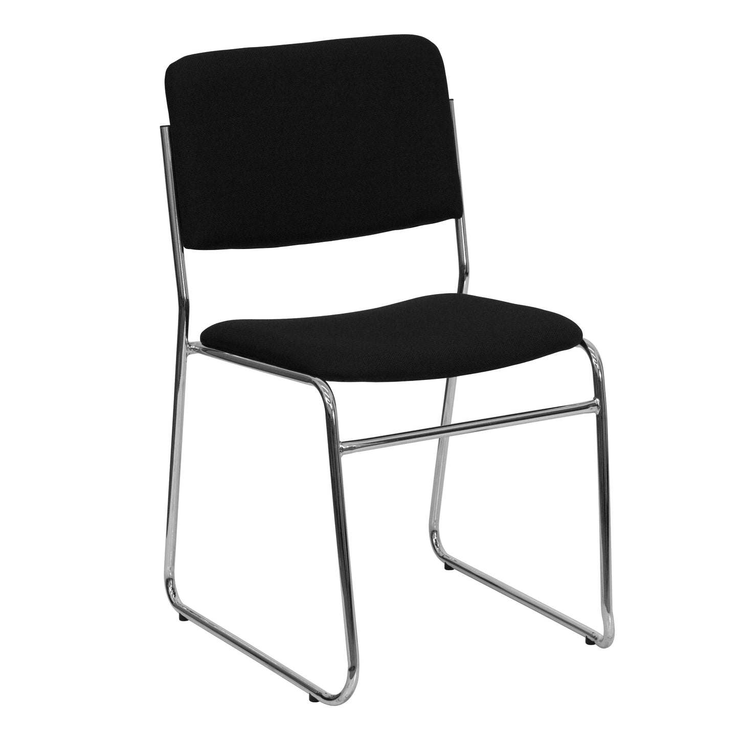 Black Fabric Stack Chair XU-8700-CHR-B-30-GG