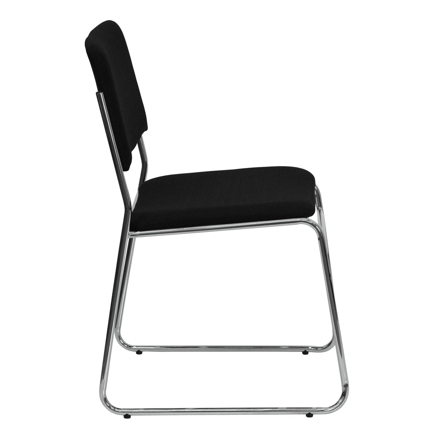 Black Fabric Stack Chair XU-8700-CHR-B-30-GG