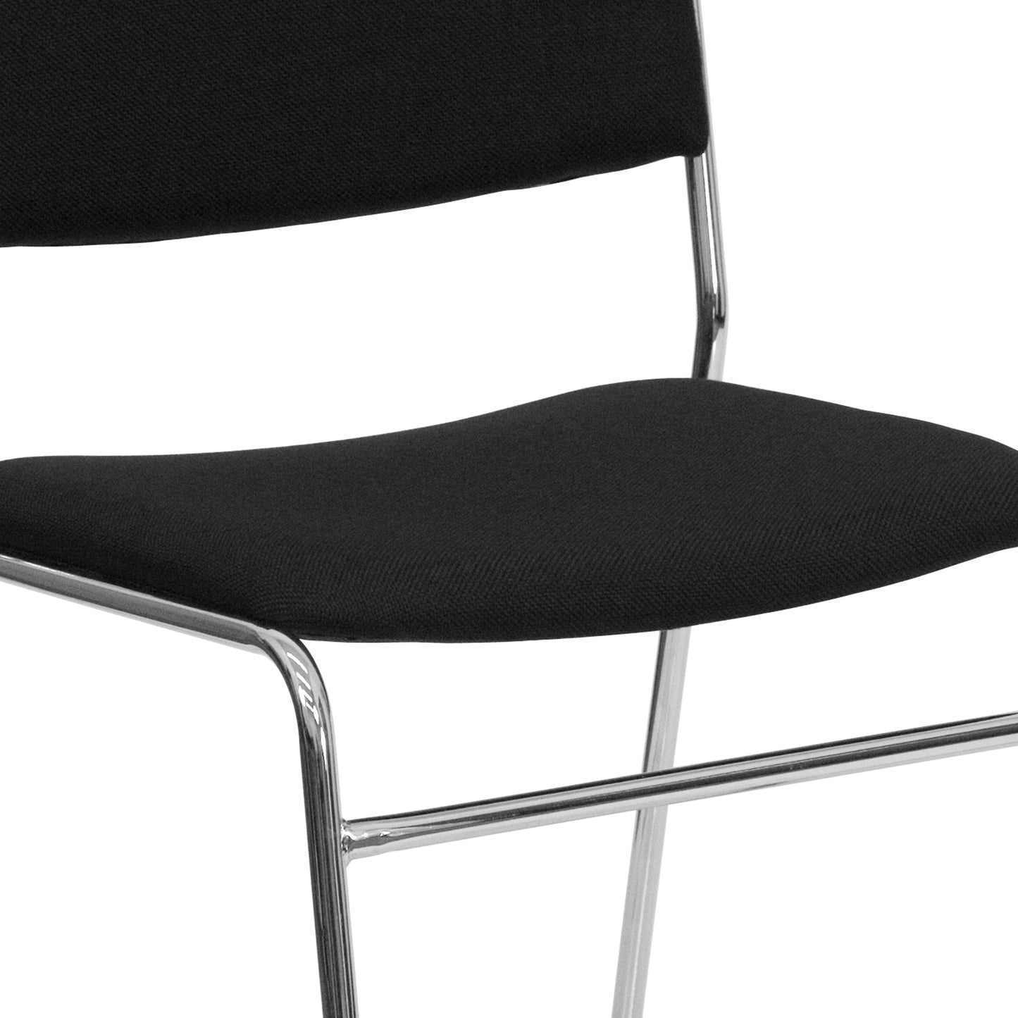 Black Fabric Stack Chair XU-8700-CHR-B-30-GG