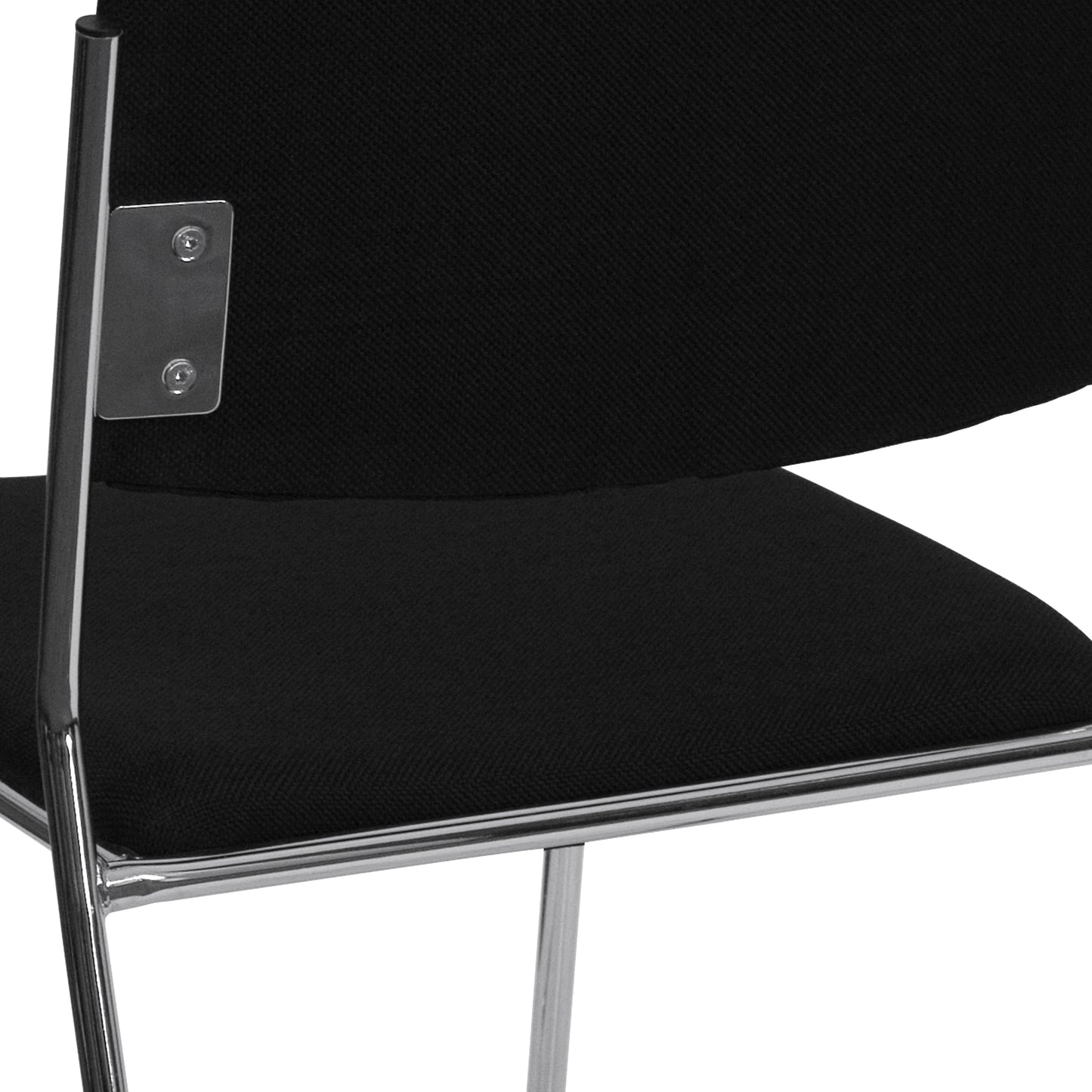 Black Fabric Stack Chair XU-8700-CHR-B-30-GG