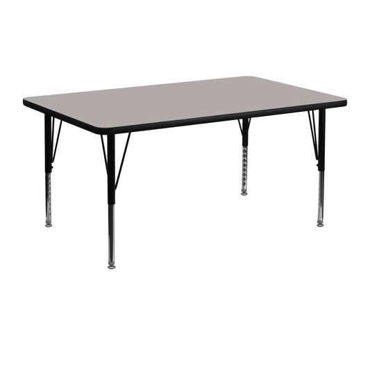 24x48 REC Grey Activity Table XU-A2448-REC-GY-H-P-GG