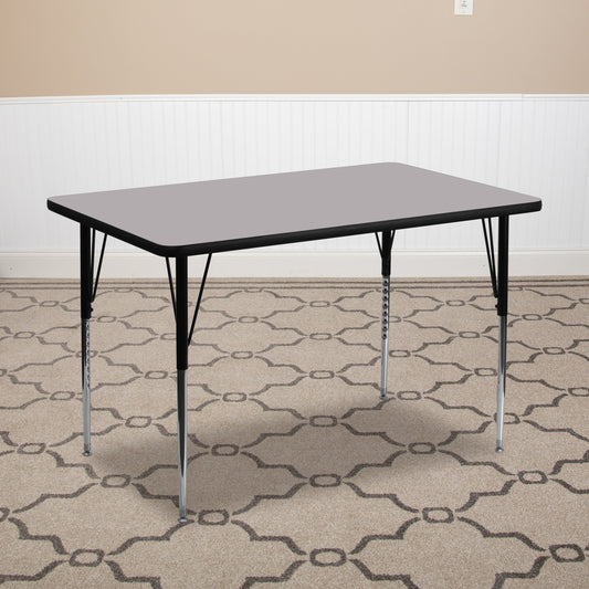 24x48 REC Grey Activity Table XU-A2448-REC-GY-T-A-GG