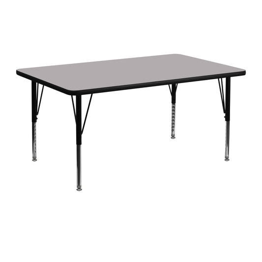 24x48 REC Grey Activity Table XU-A2448-REC-GY-T-P-GG