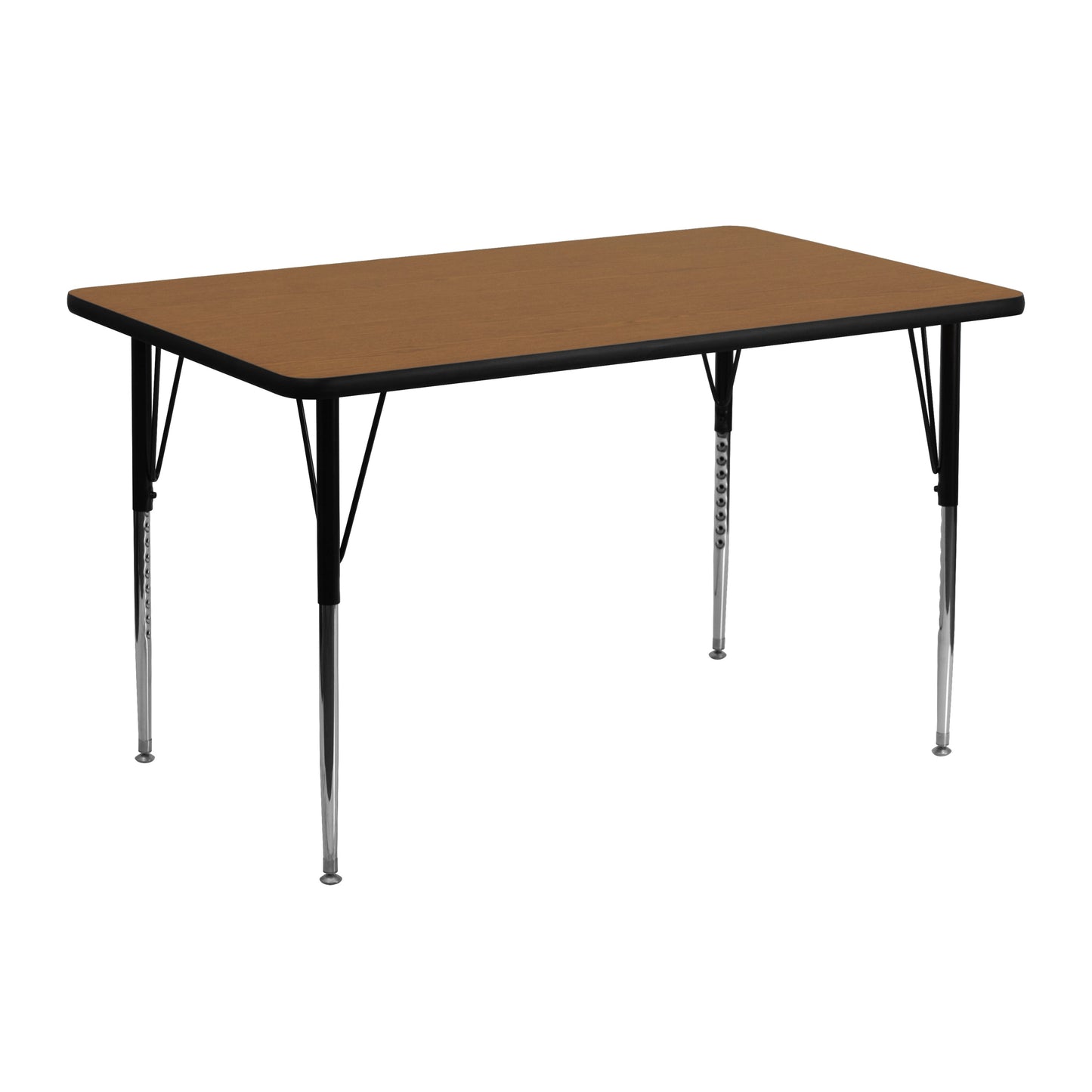 24x48 REC Oak Activity Table XU-A2448-REC-OAK-T-A-GG