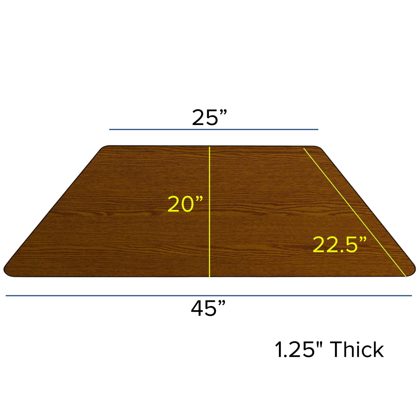 22.5x45 Oak Activity Table XU-A2448-TRAP-OAK-H-A-CAS-GG