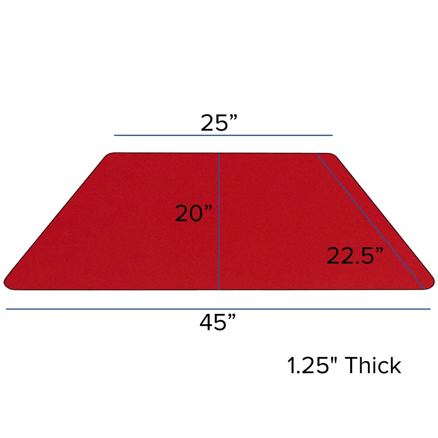 22.5x45 Red Activity Table XU-A2448-TRAP-RED-H-A-CAS-GG