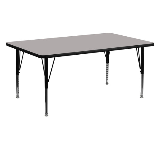 24x60 REC Grey Activity Table XU-A2460-REC-GY-H-P-GG