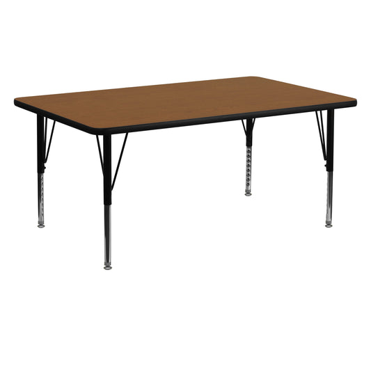 24x60 REC Oak Activity Table XU-A2460-REC-OAK-H-P-GG