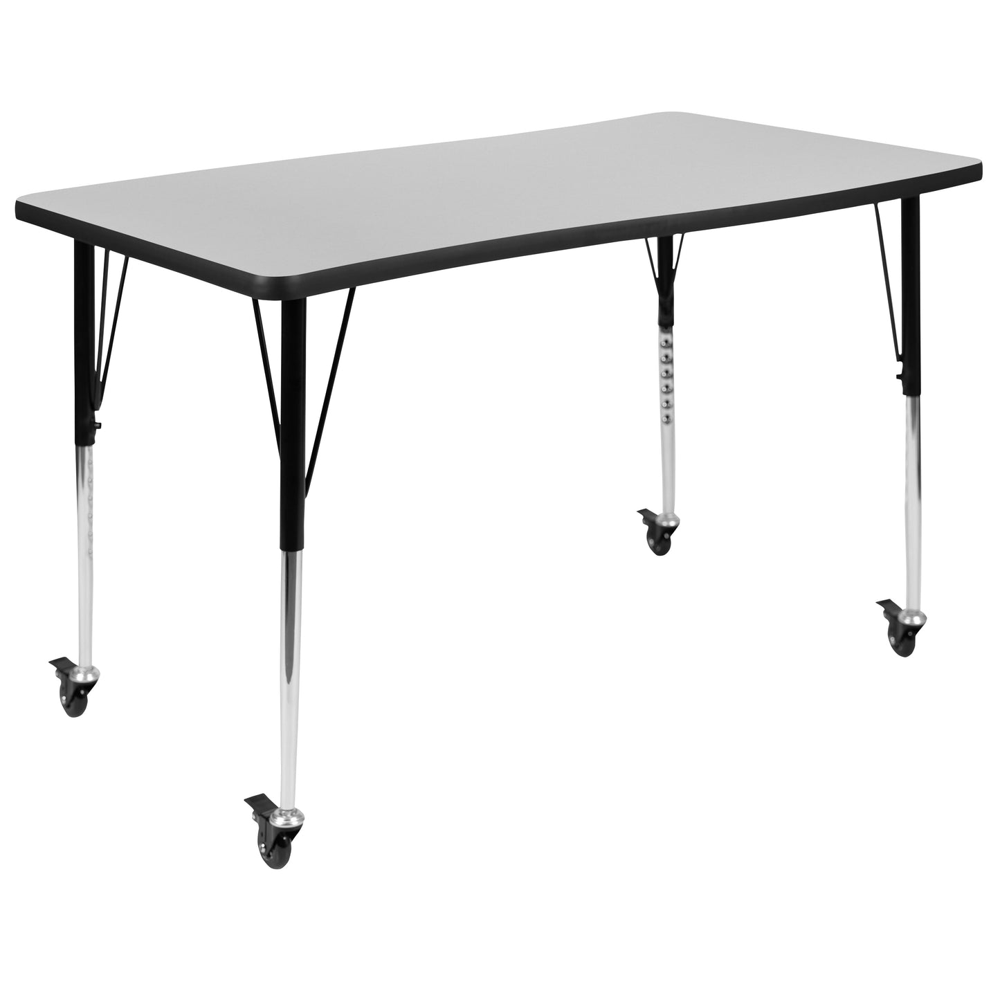 28"Wx48"L Grey Activity Table XU-A3048-CON-GY-T-A-CAS-GG