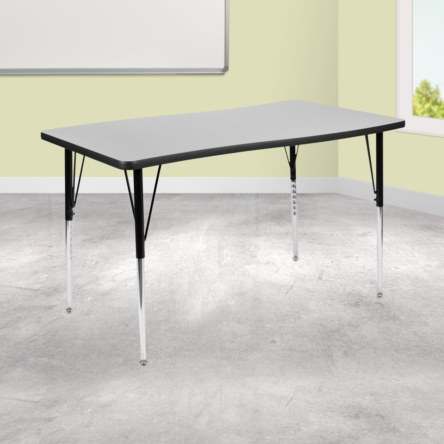 28"Wx48"L Grey Activity Table XU-A3048-CON-GY-T-A-GG