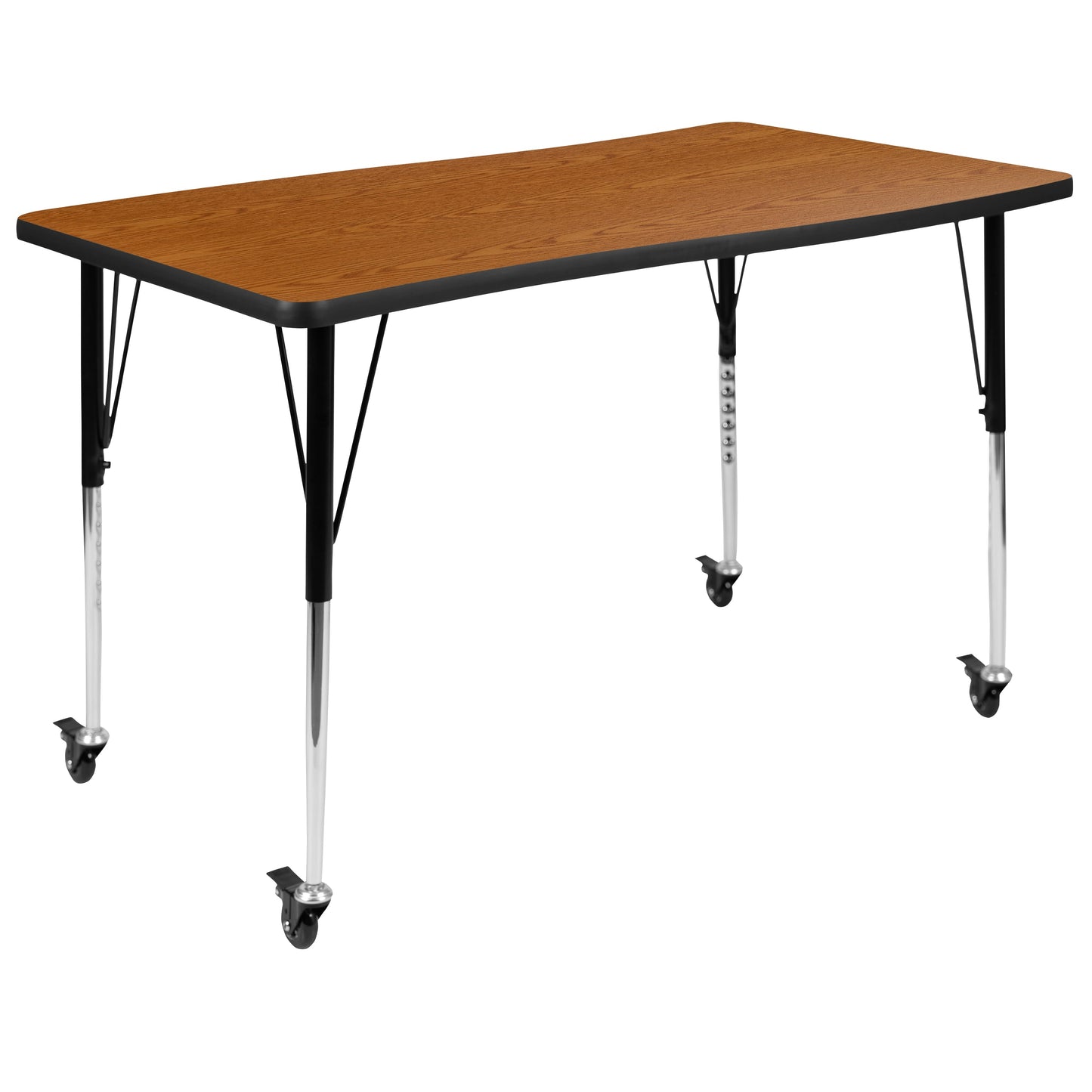 28"W x 48"L Oak Activity Table XU-A3048-CON-OAK-T-A-CAS-GG