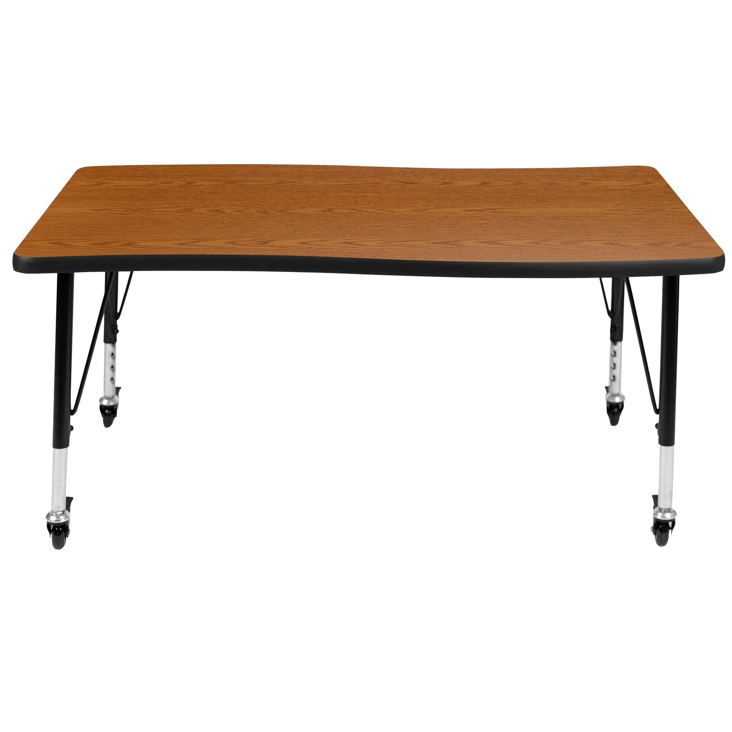 28"W x 48"L Oak Activity Table XU-A3048-CON-OAK-T-P-CAS-GG