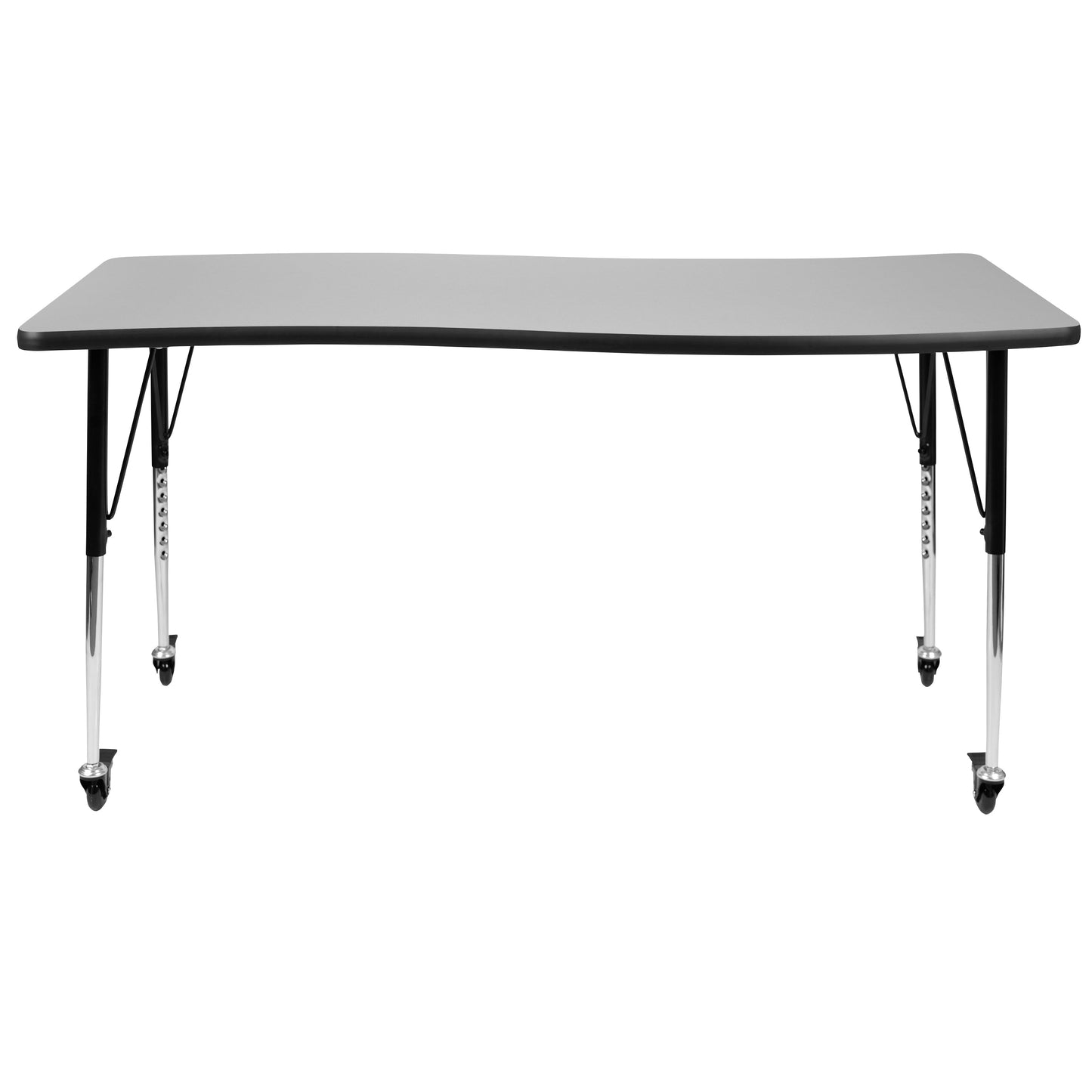 26"Wx60"L Grey Activity Table XU-A3060-CON-GY-T-A-CAS-GG