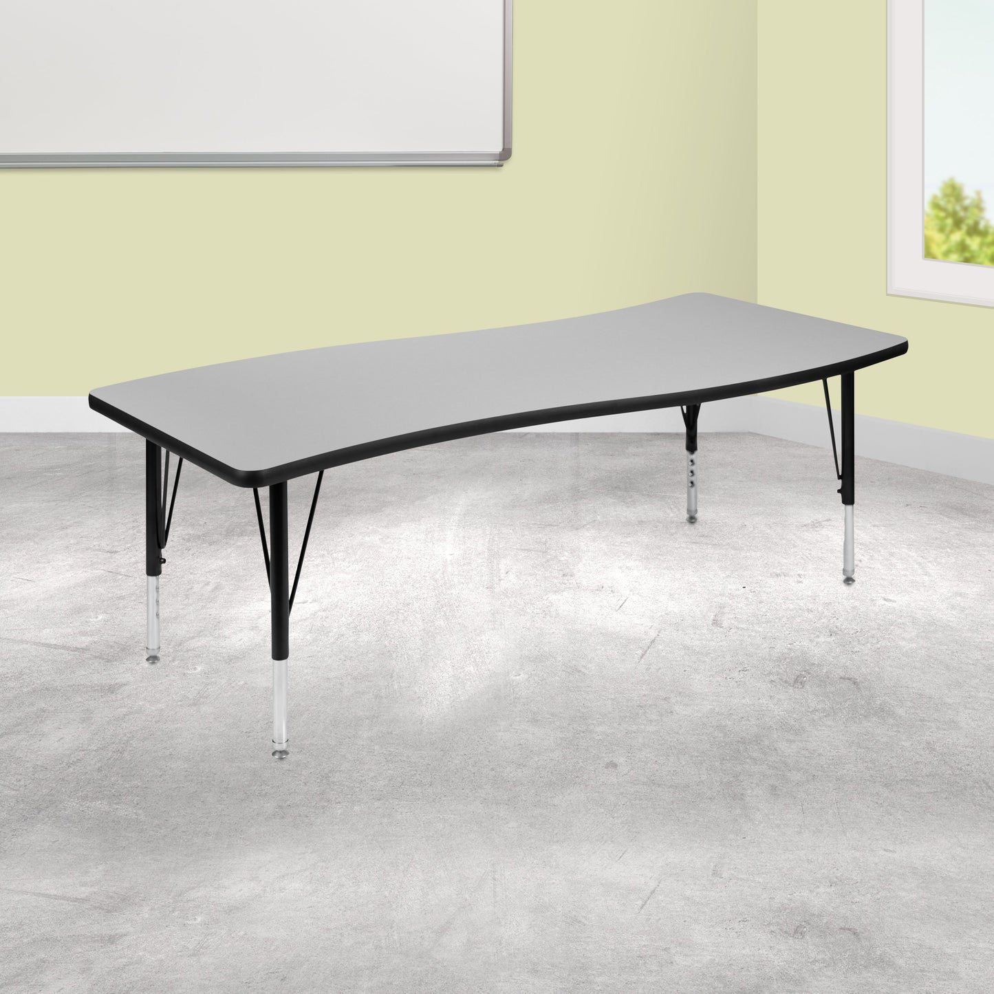 26"Wx60"L Grey Activity Table XU-A3060-CON-GY-T-P-GG