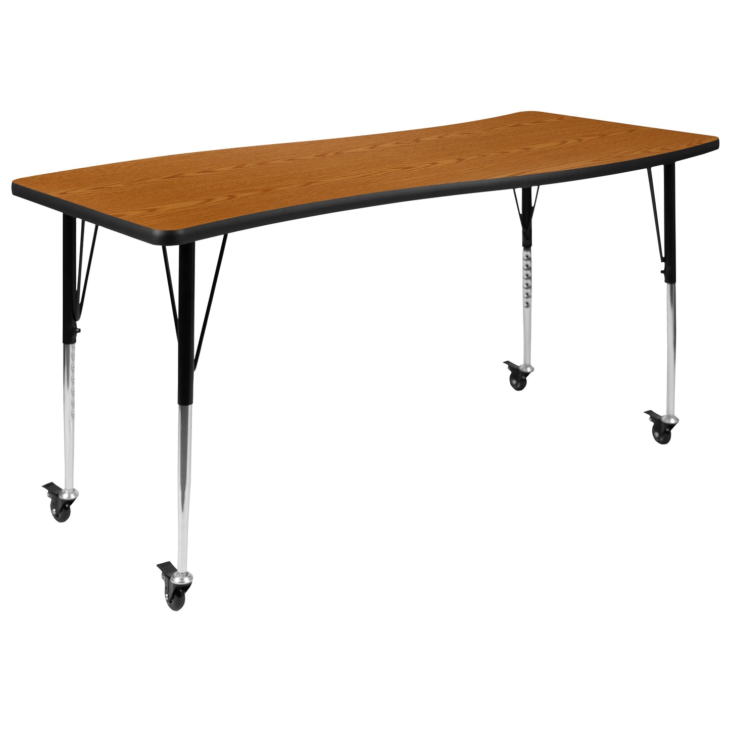 26"W x 60"L Oak Activity Table XU-A3060-CON-OAK-T-A-CAS-GG