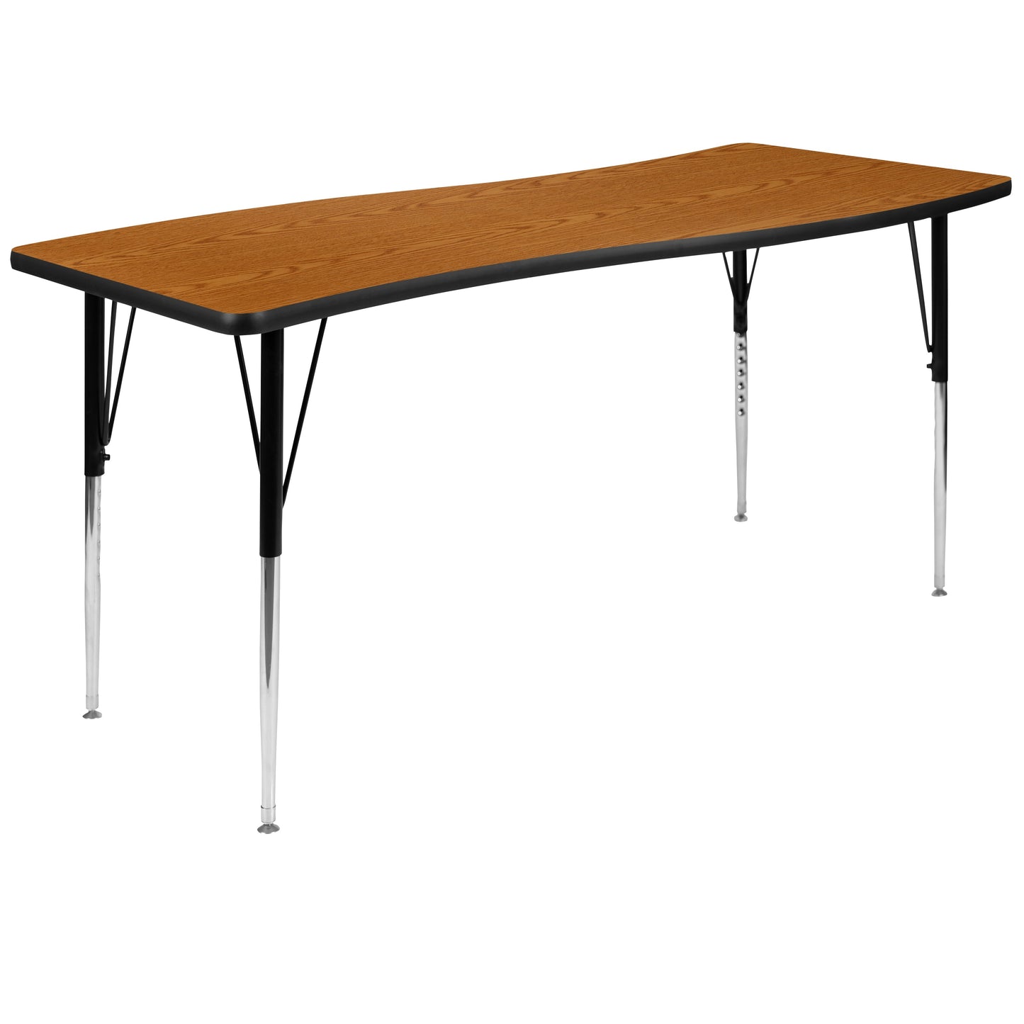 26"W x 60"L Oak Activity Table XU-A3060-CON-OAK-T-A-GG