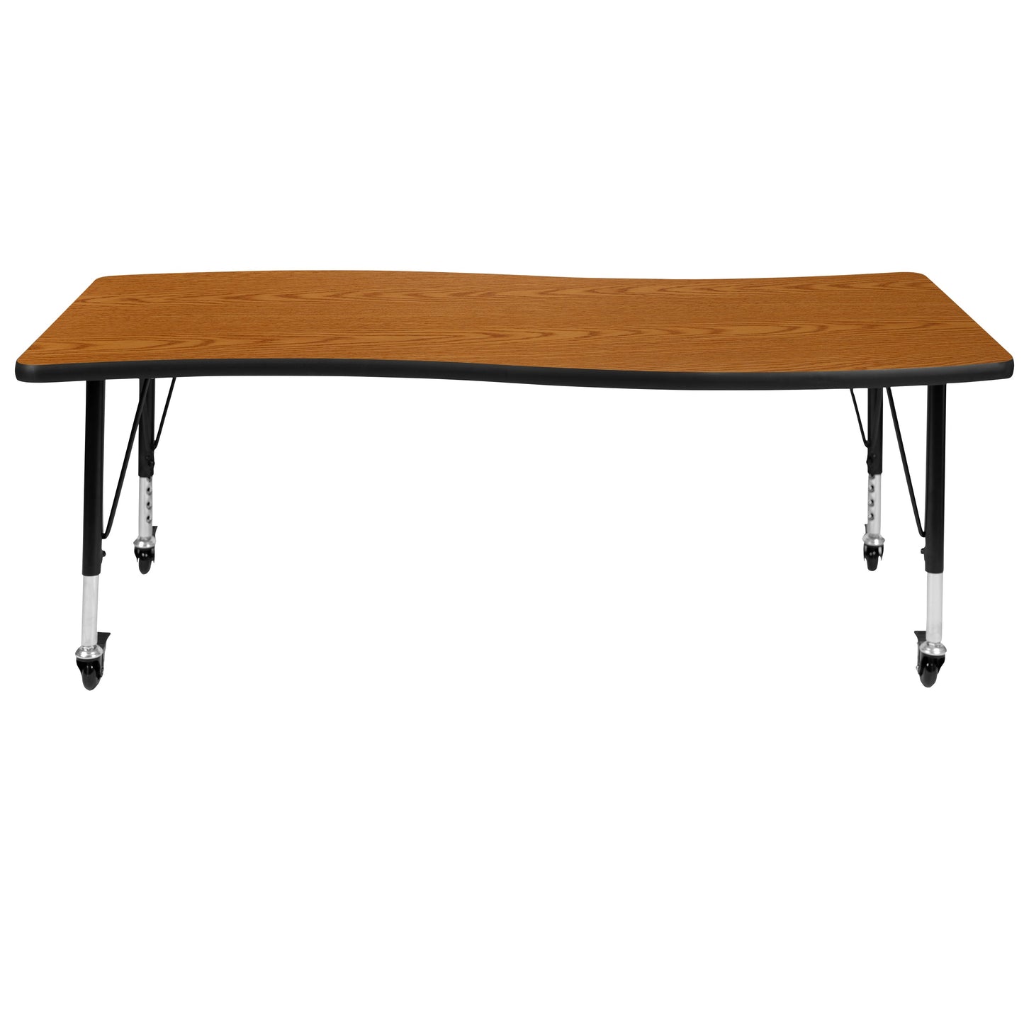 26"W x 60"L Oak Activity Table XU-A3060-CON-OAK-T-P-CAS-GG