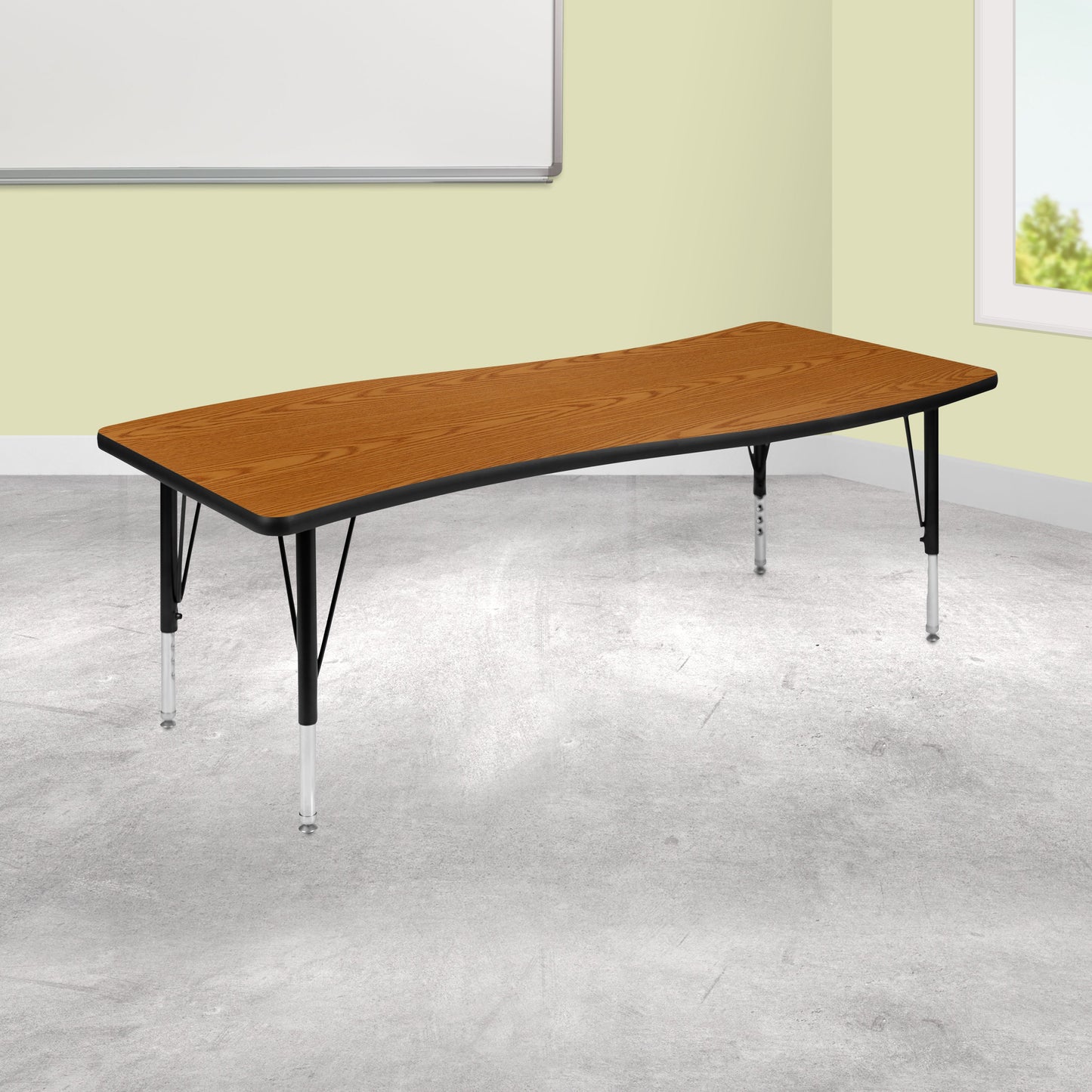 26"W x 60"L Oak Activity Table XU-A3060-CON-OAK-T-P-GG