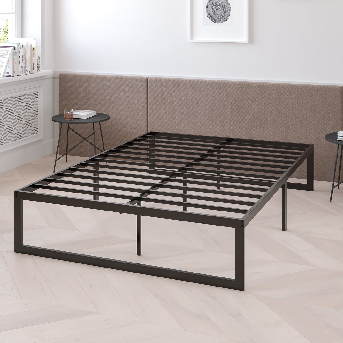 Full Bed Frame & Mattress Set XU-BD10-12PSM-F-GG