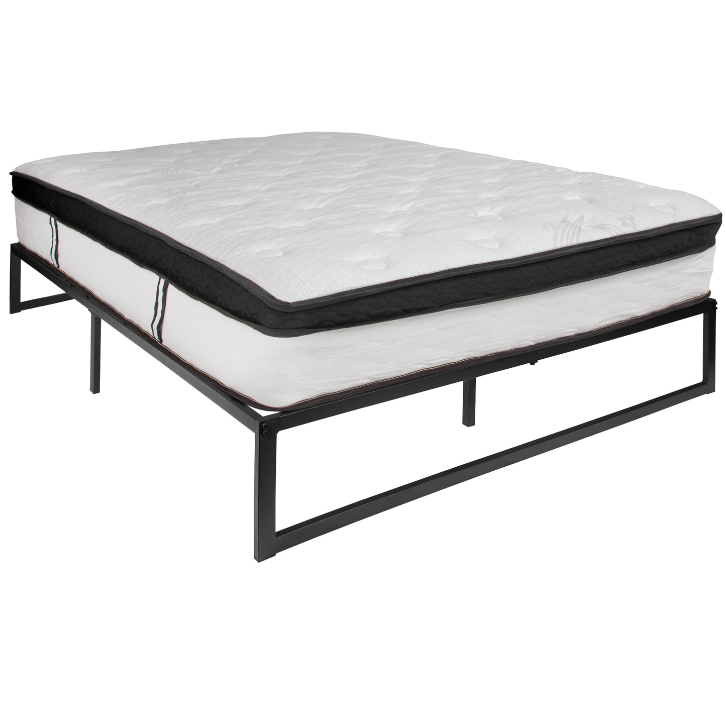 Queen Bed Frame & Mattress Set XU-BD10001-12MFM-Q-GG