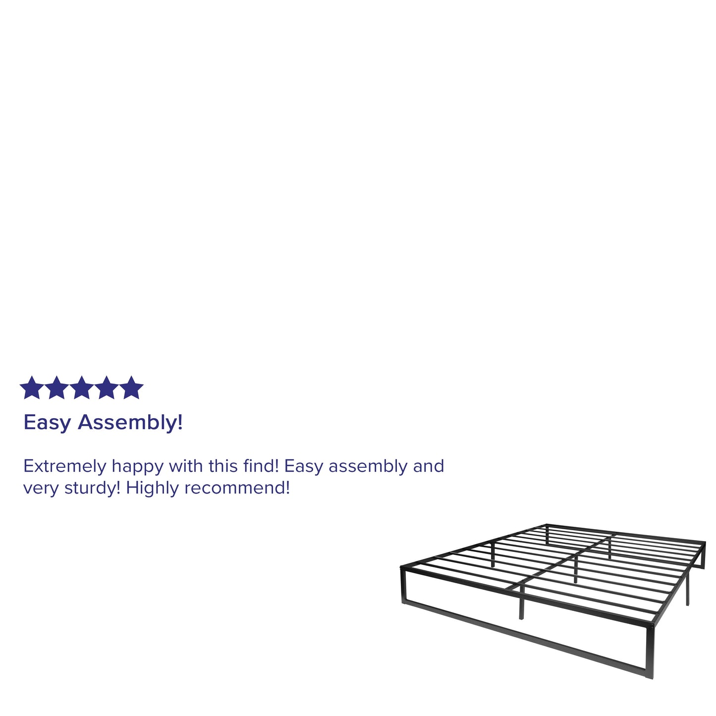 14 Inch king Metal Bed Frame XU-BD10001-K-GG