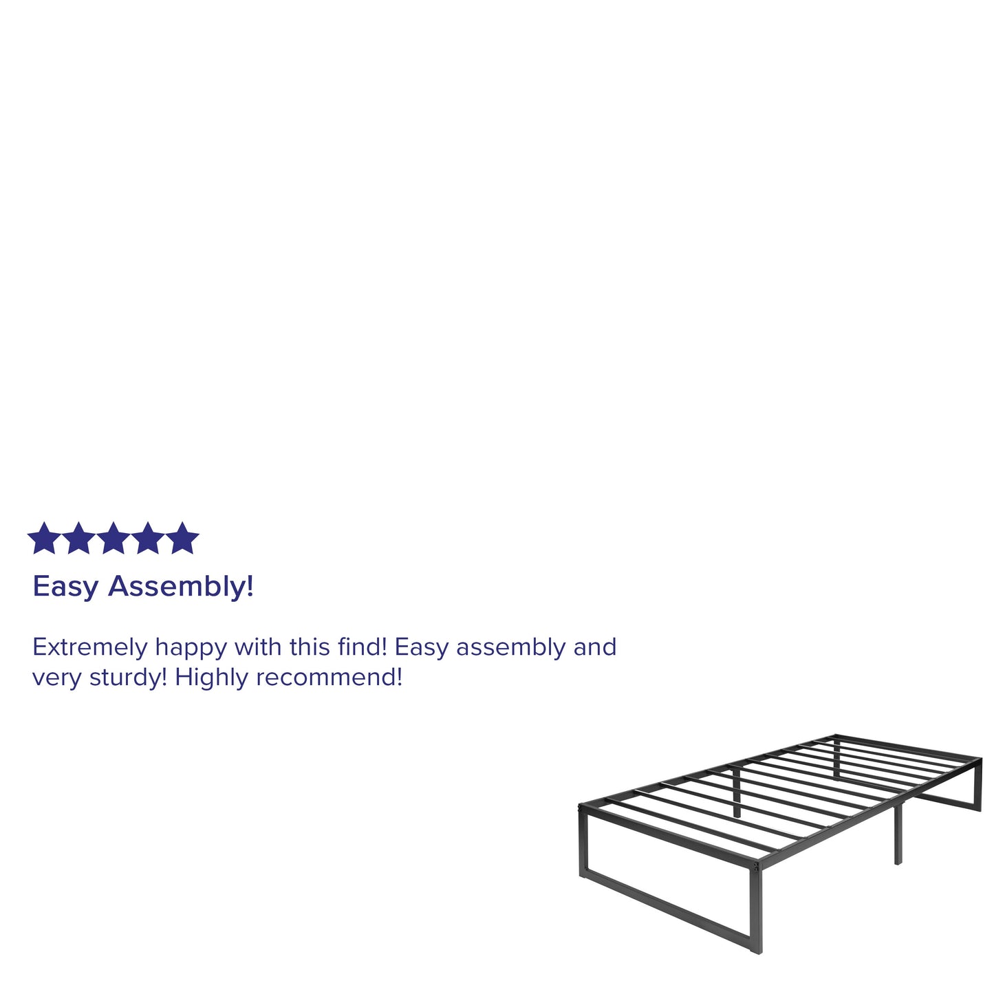 14 Inch Twin Metal Bed Frame XU-BD10001-T-GG