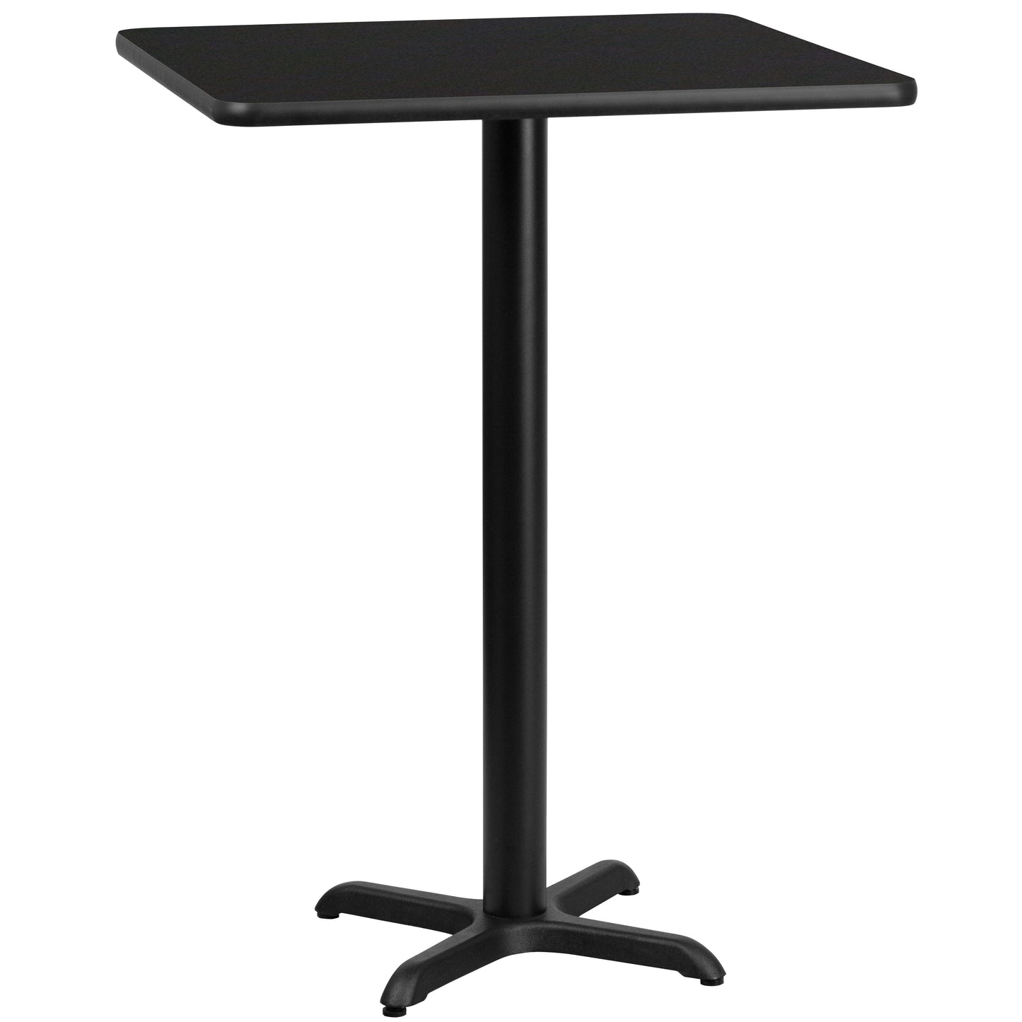 24SQ Black Table-22x22 X-Base XU-BLKTB-2424-T2222B-GG