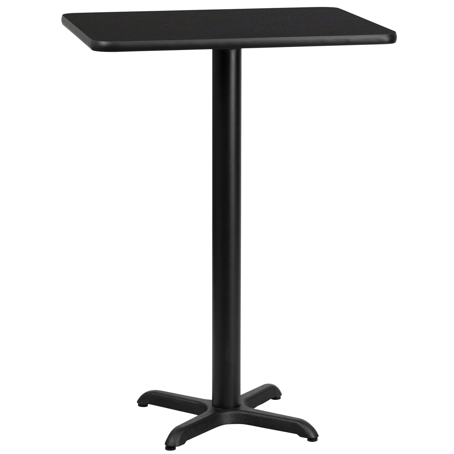 24x30 Black Table-22x22 X-Base XU-BLKTB-2430-T2222B-GG