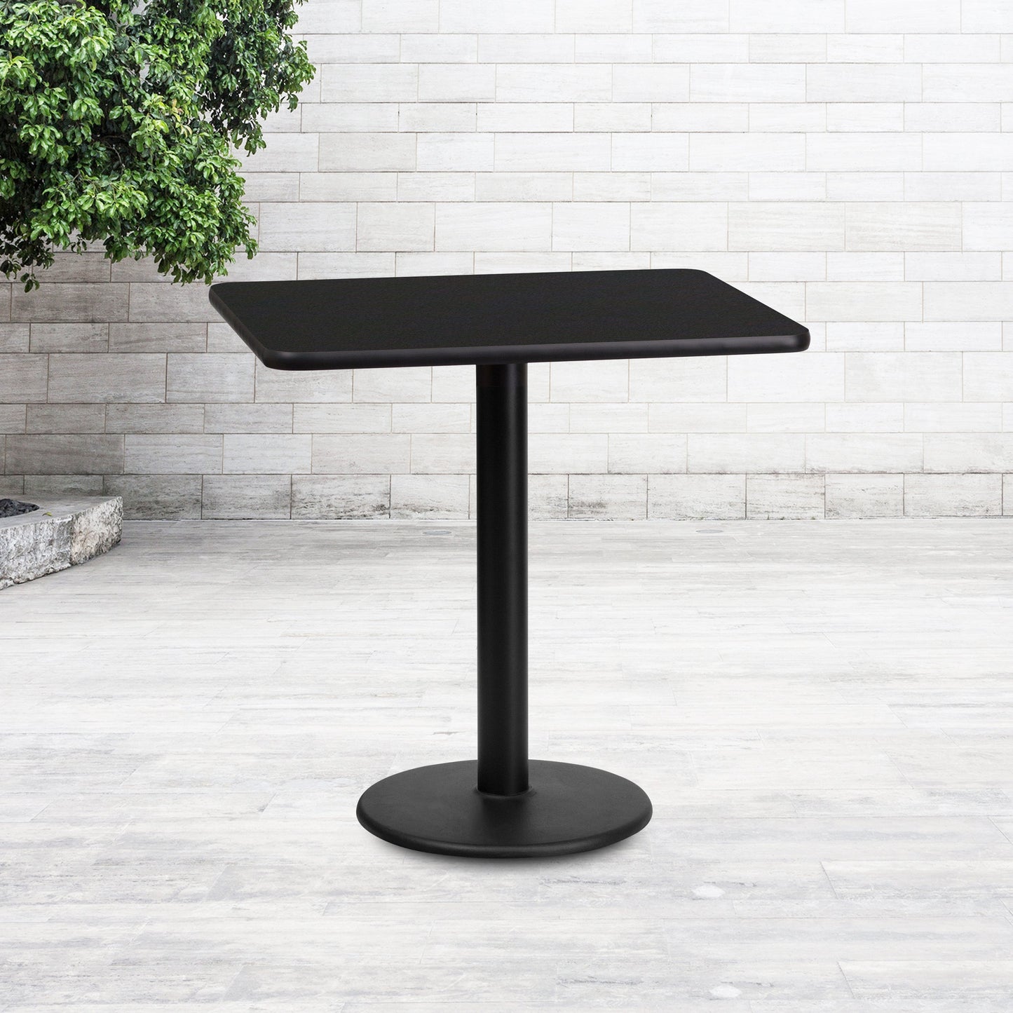 24x30 Black Table-18RD Base XU-BLKTB-2430-TR18-GG