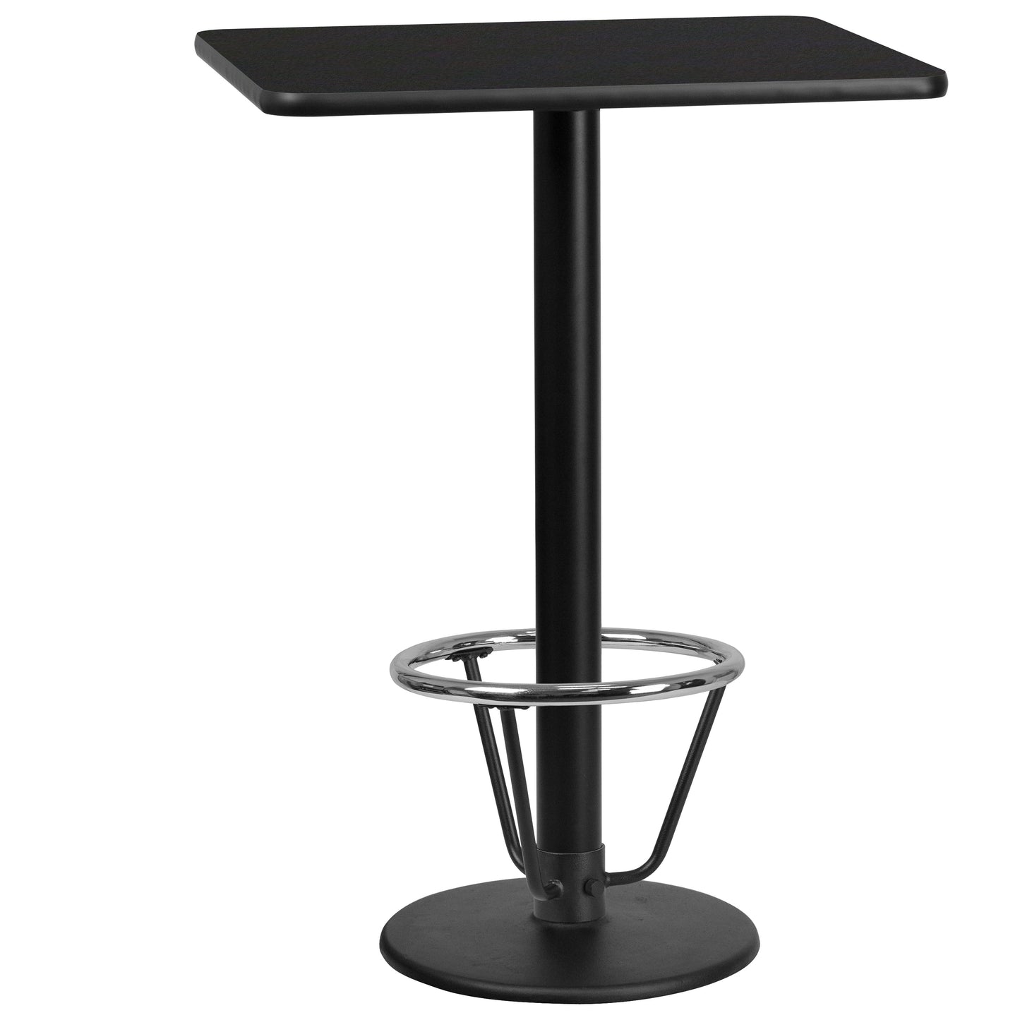 24x30 Black Table-18RD Base XU-BLKTB-2430-TR18B-3CFR-GG