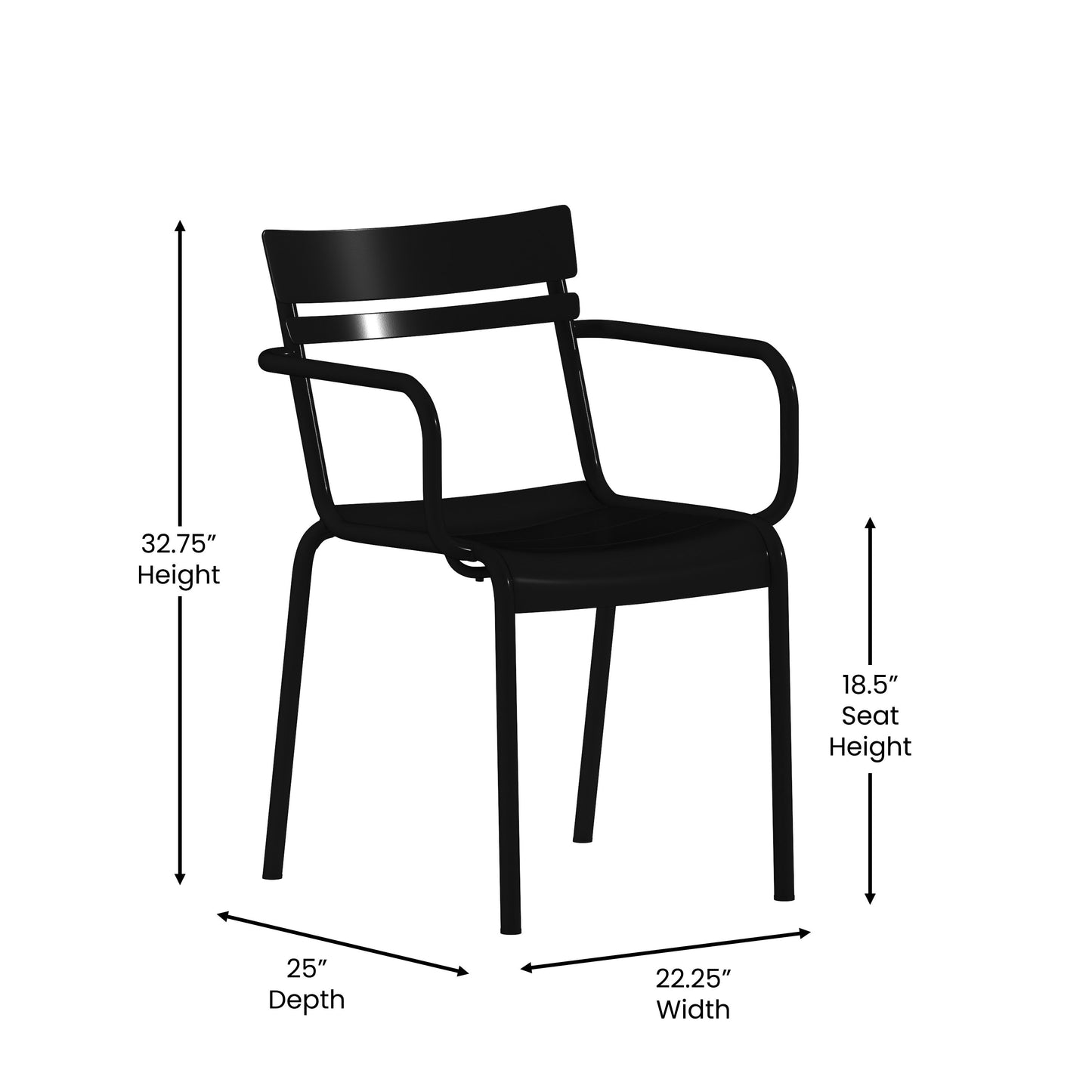 Modern Commercial Grade Indoor/Outdoor Steel Stack Chair