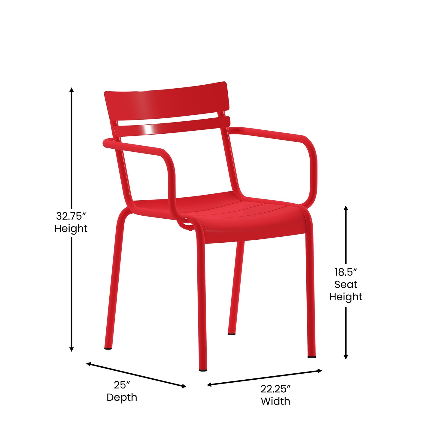 Modern Commercial Grade Indoor/Outdoor Steel Stack Chair