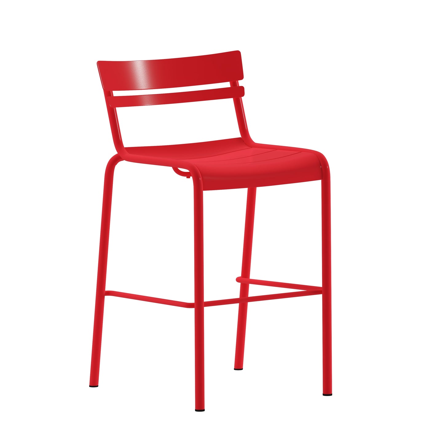 Red Steel Bar Stool XU-CH-10318-B-RED-GG