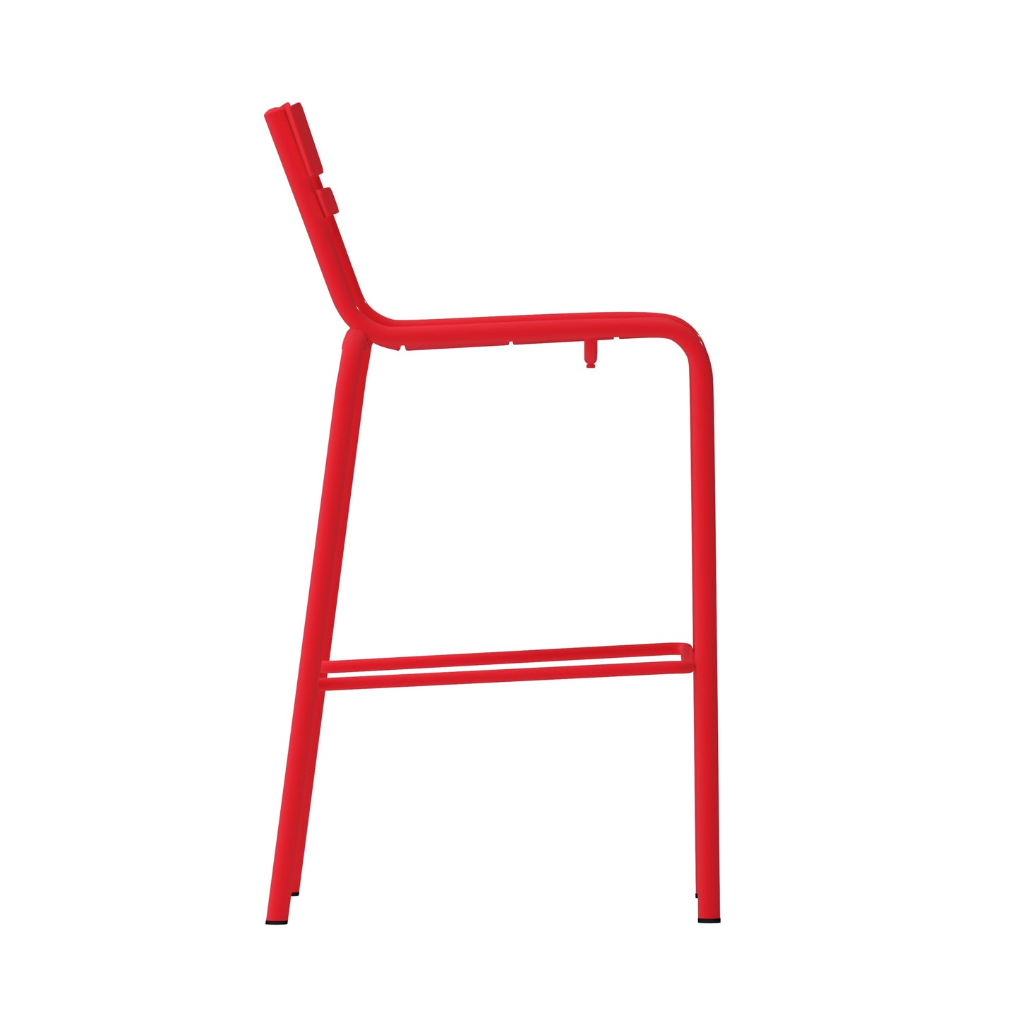 Red Steel Bar Stool XU-CH-10318-B-RED-GG