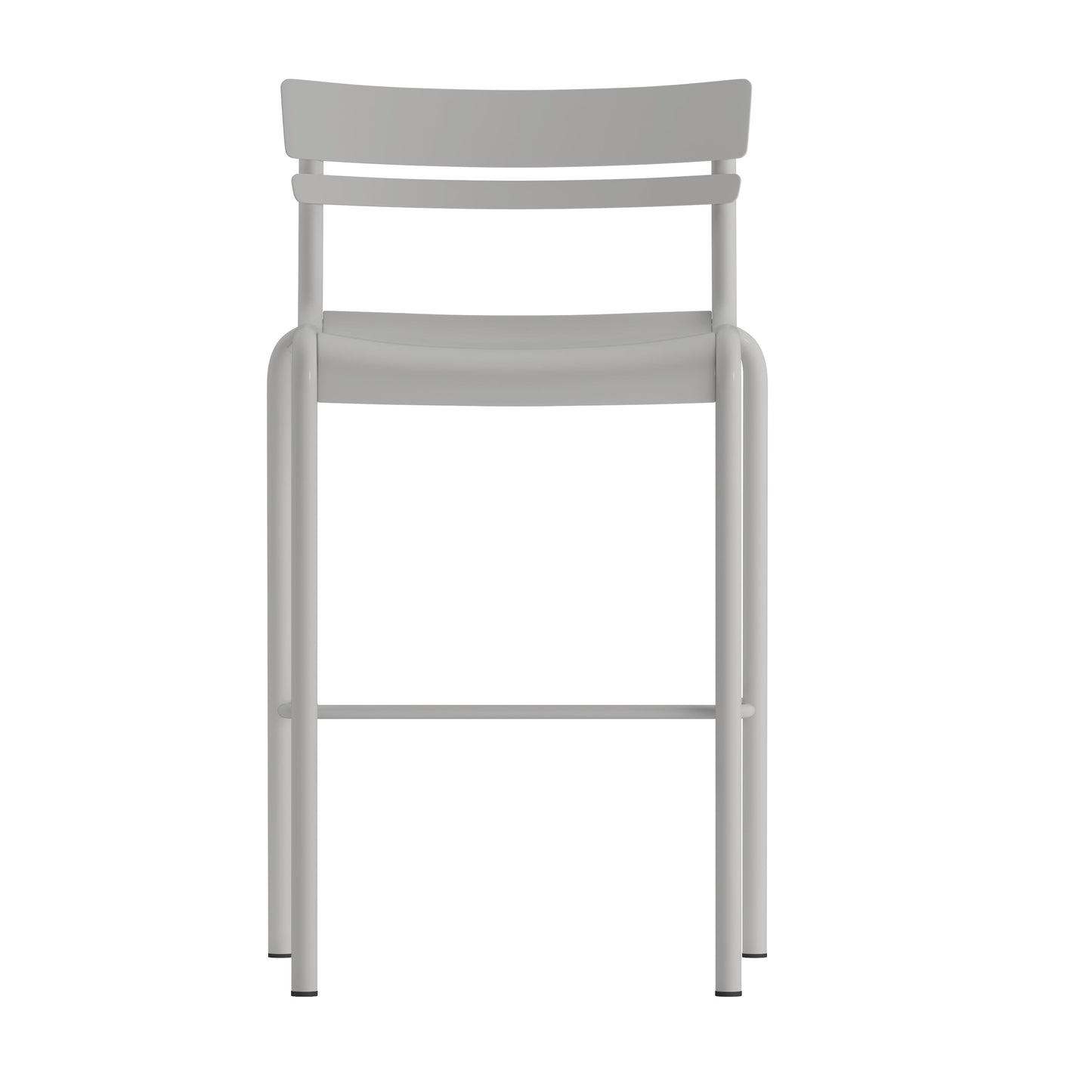 Modern Armless Commercial Grade Indoor/Outdoor Steel Stacking Bar Stool