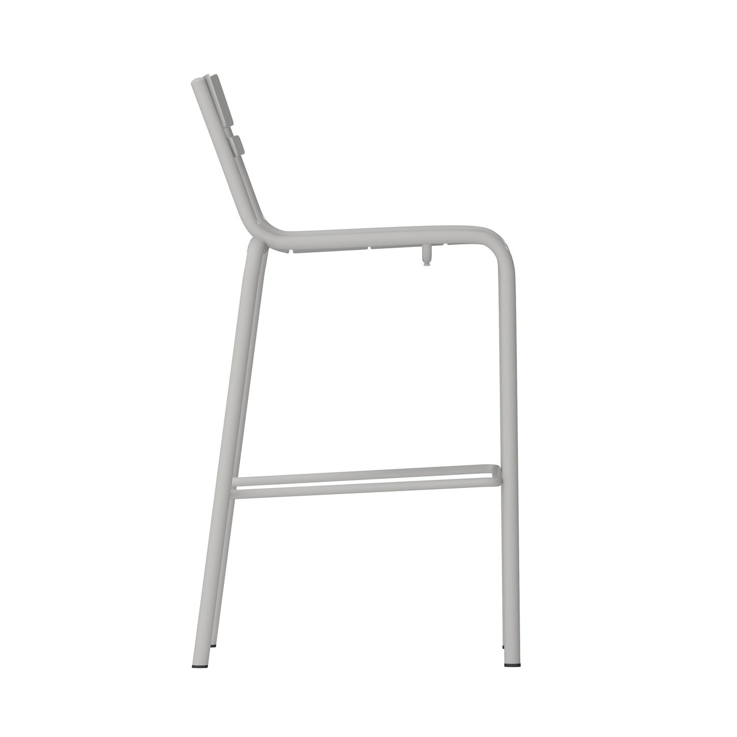 Modern Armless Commercial Grade Indoor/Outdoor Steel Stacking Bar Stool