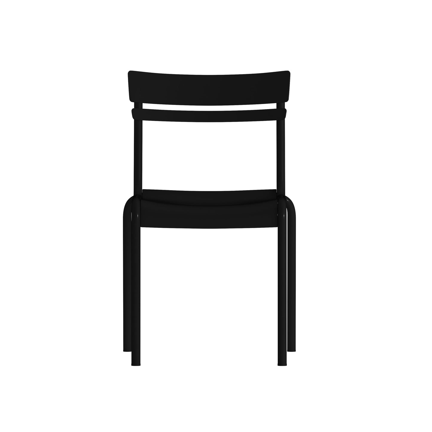 Modern Commercial Grade Indoor/Outdoor Armless Steel Stack Chair