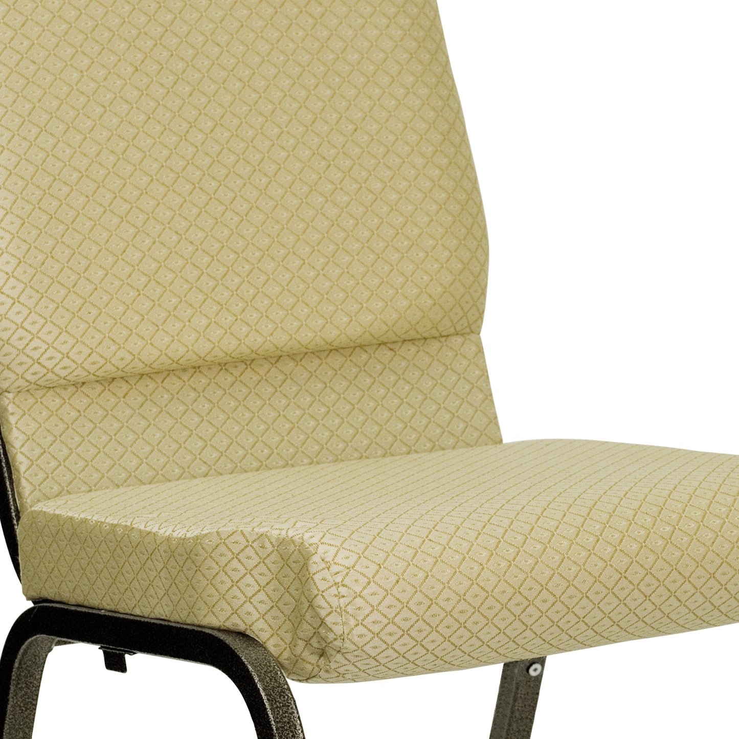 Beige Fabric Church Chair XU-CH-60096-BGE-GG