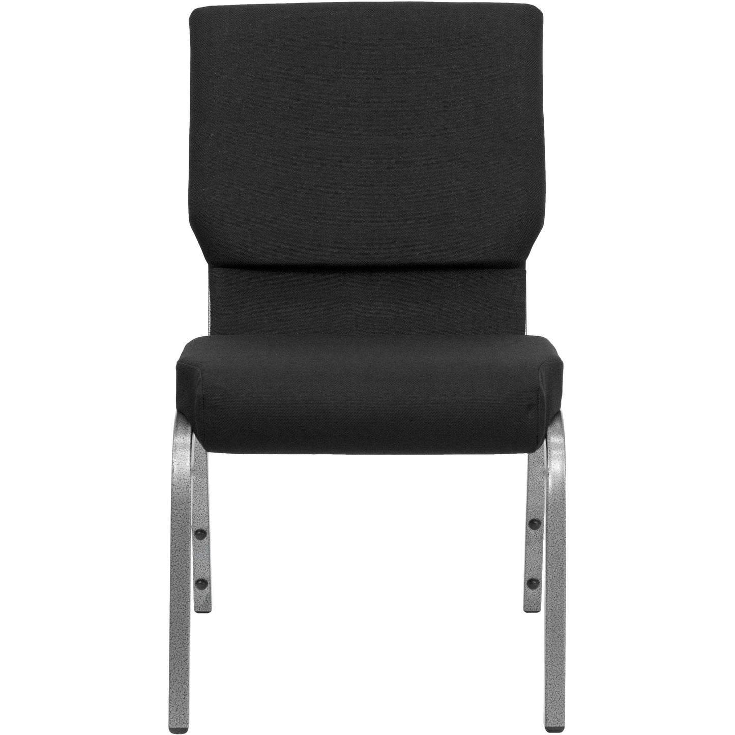 Black Fabric Church Chair XU-CH-60096-BK-SV-GG