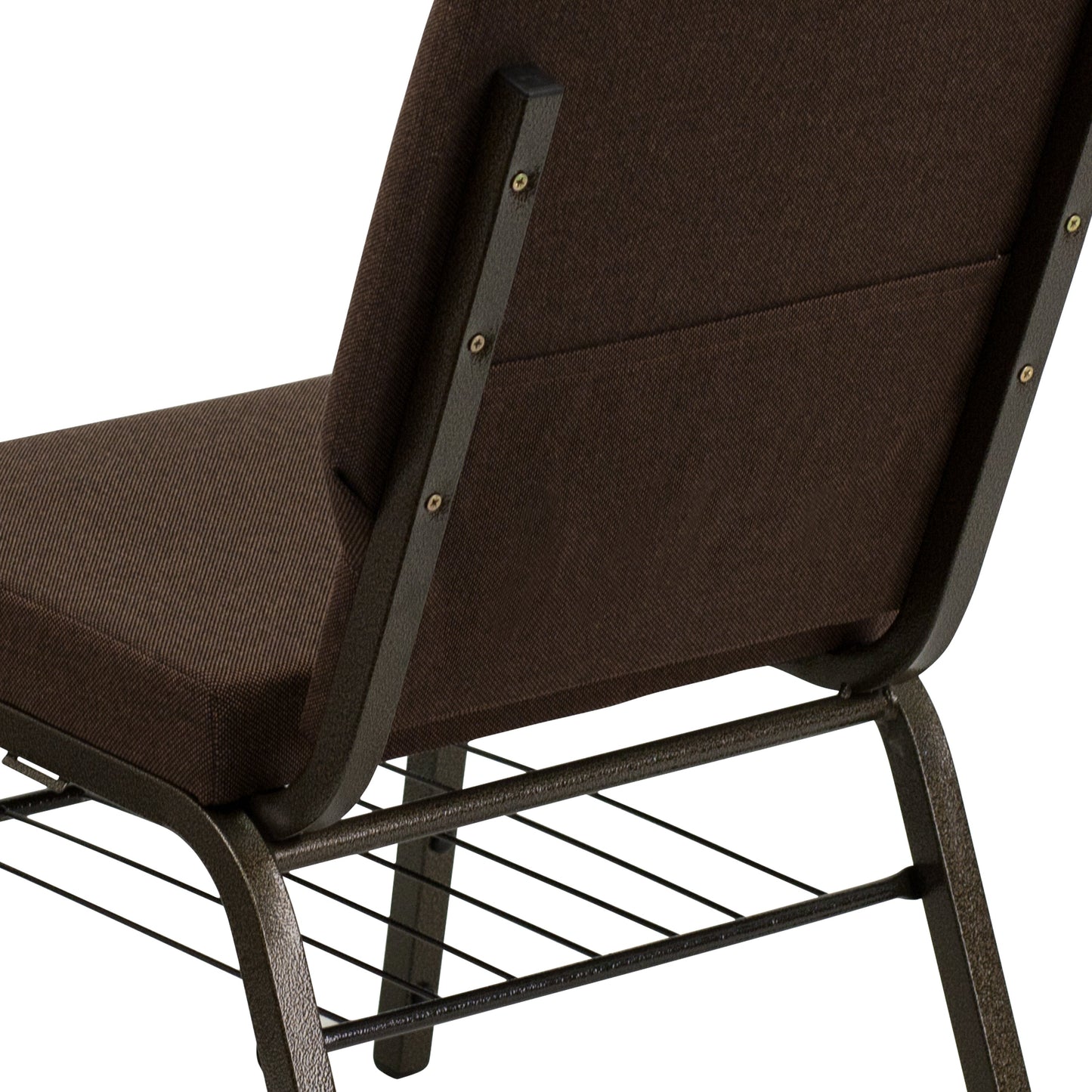 Brown Fabric Church Chair XU-CH-60096-BN-BAS-GG