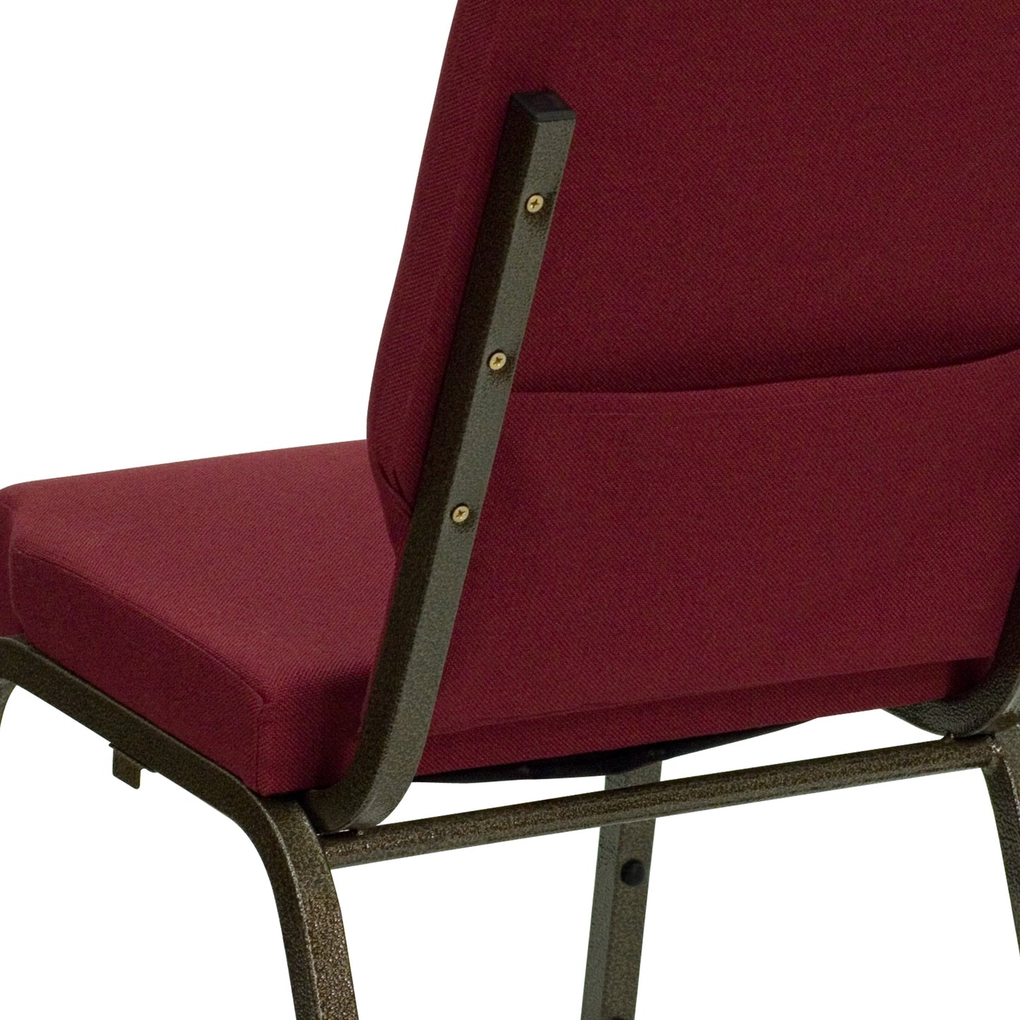 Burgundy Fabric Church Chair XU-CH-60096-BY-GG