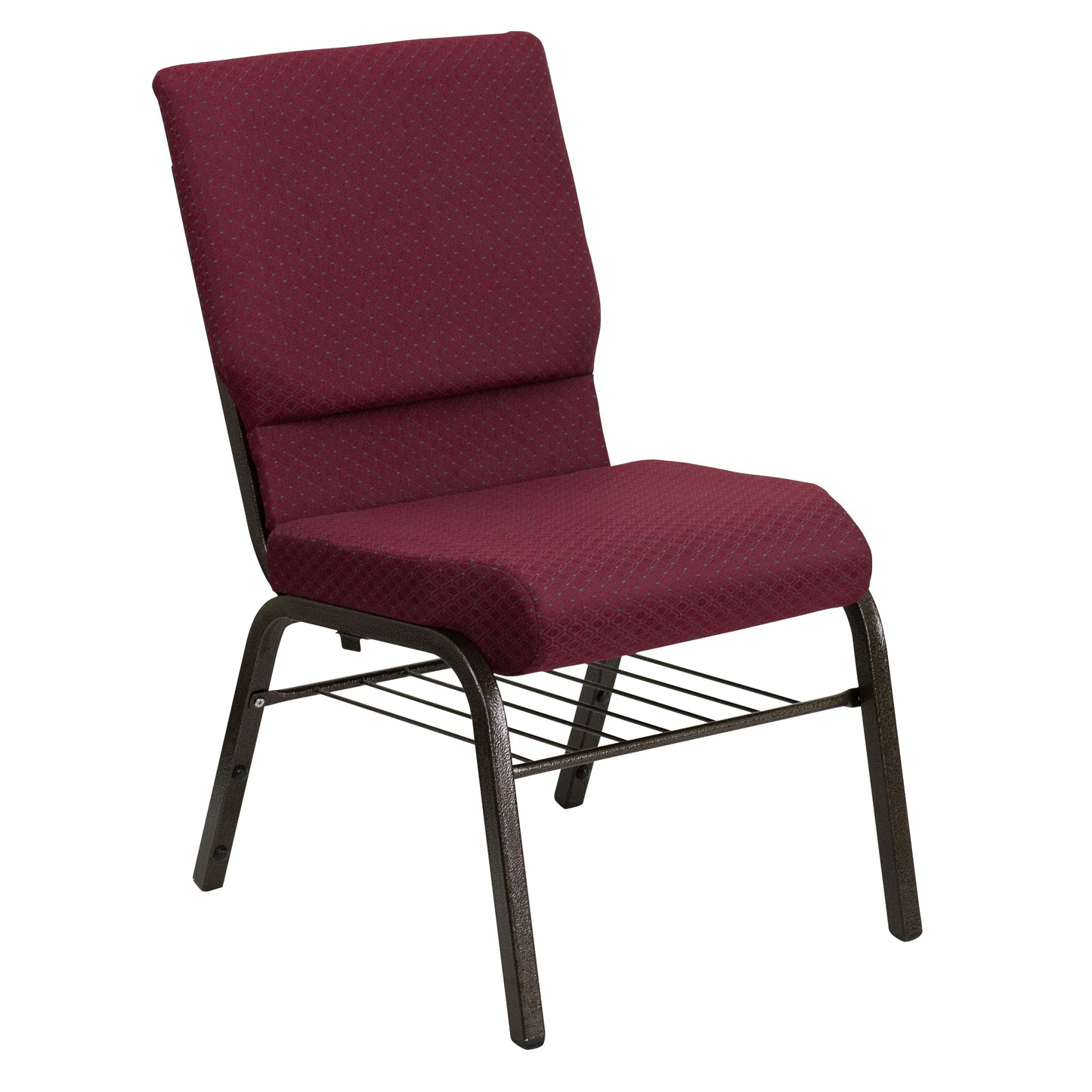 Burgundy Fabric Church Chair XU-CH-60096-BYXY56-BAS-GG