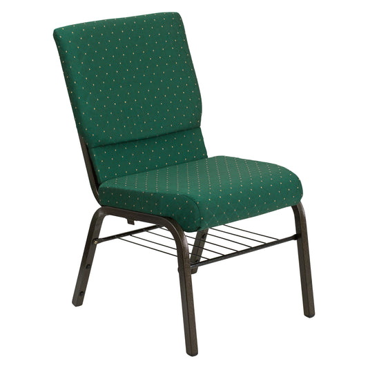 Green Fabric Church Chair XU-CH-60096-GN-BAS-GG