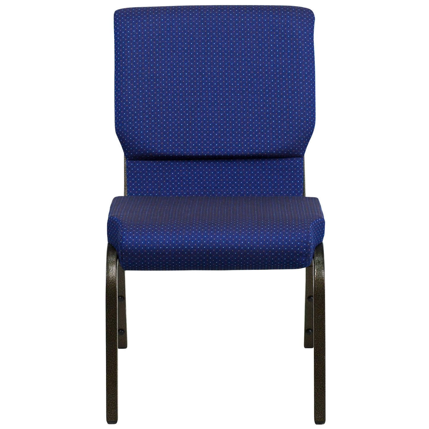 Blue Fabric Church Chair XU-CH-60096-NVY-DOT-GG