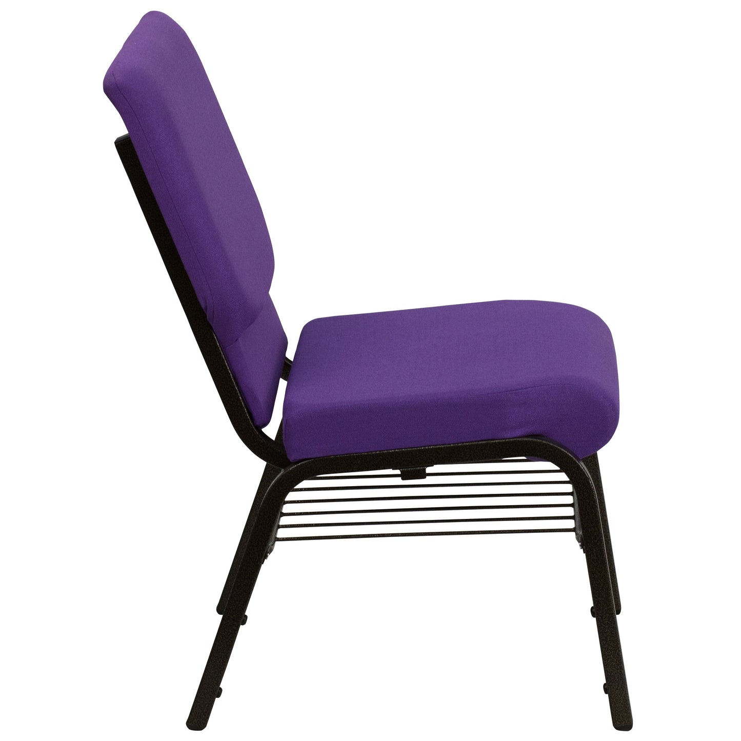 Purple Fabric Church Chair XU-CH-60096-PU-BAS-GG