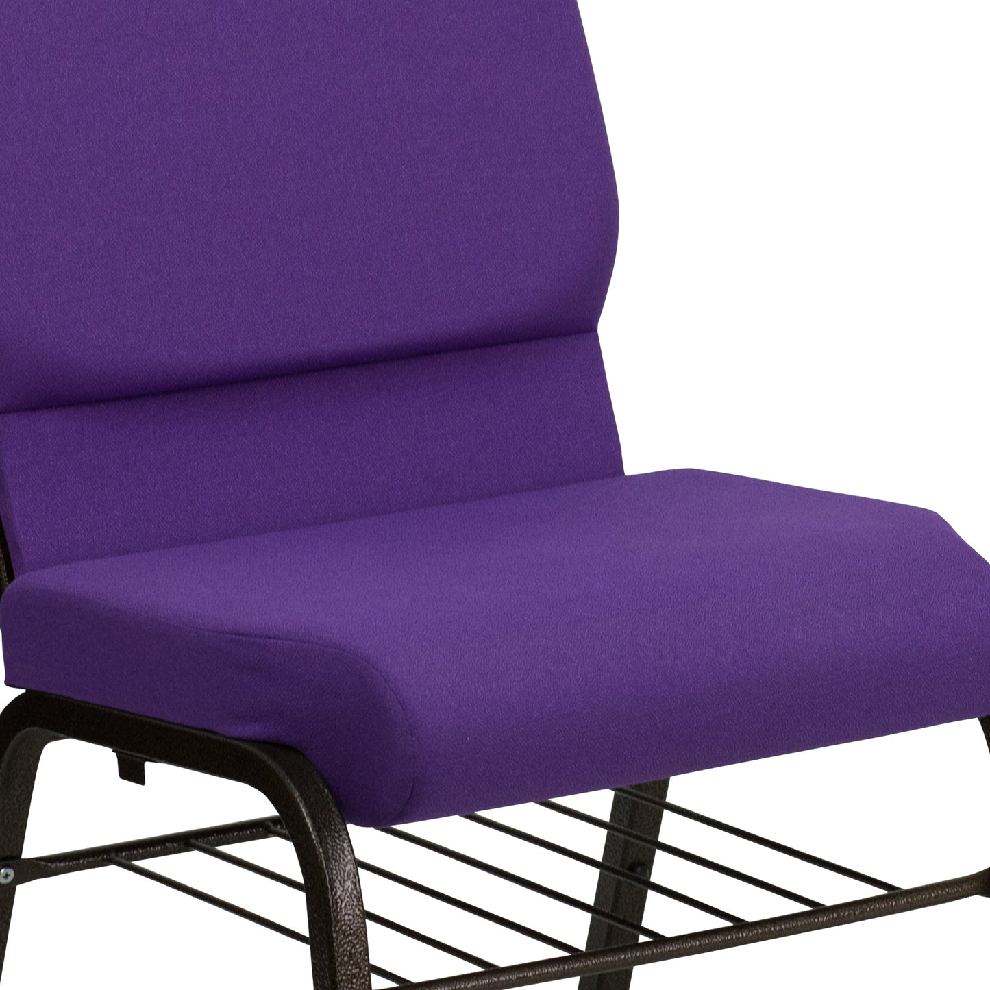 Purple Fabric Church Chair XU-CH-60096-PU-BAS-GG