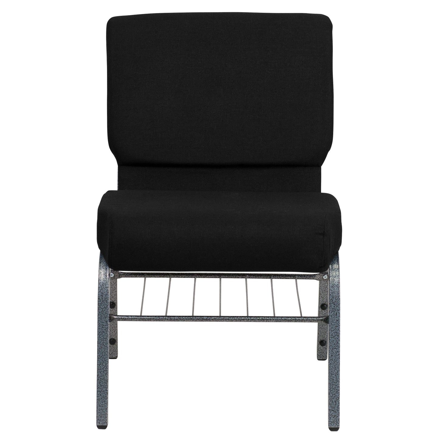 Black Fabric Church Chair XU-CH0221-BK-SV-BAS-GG