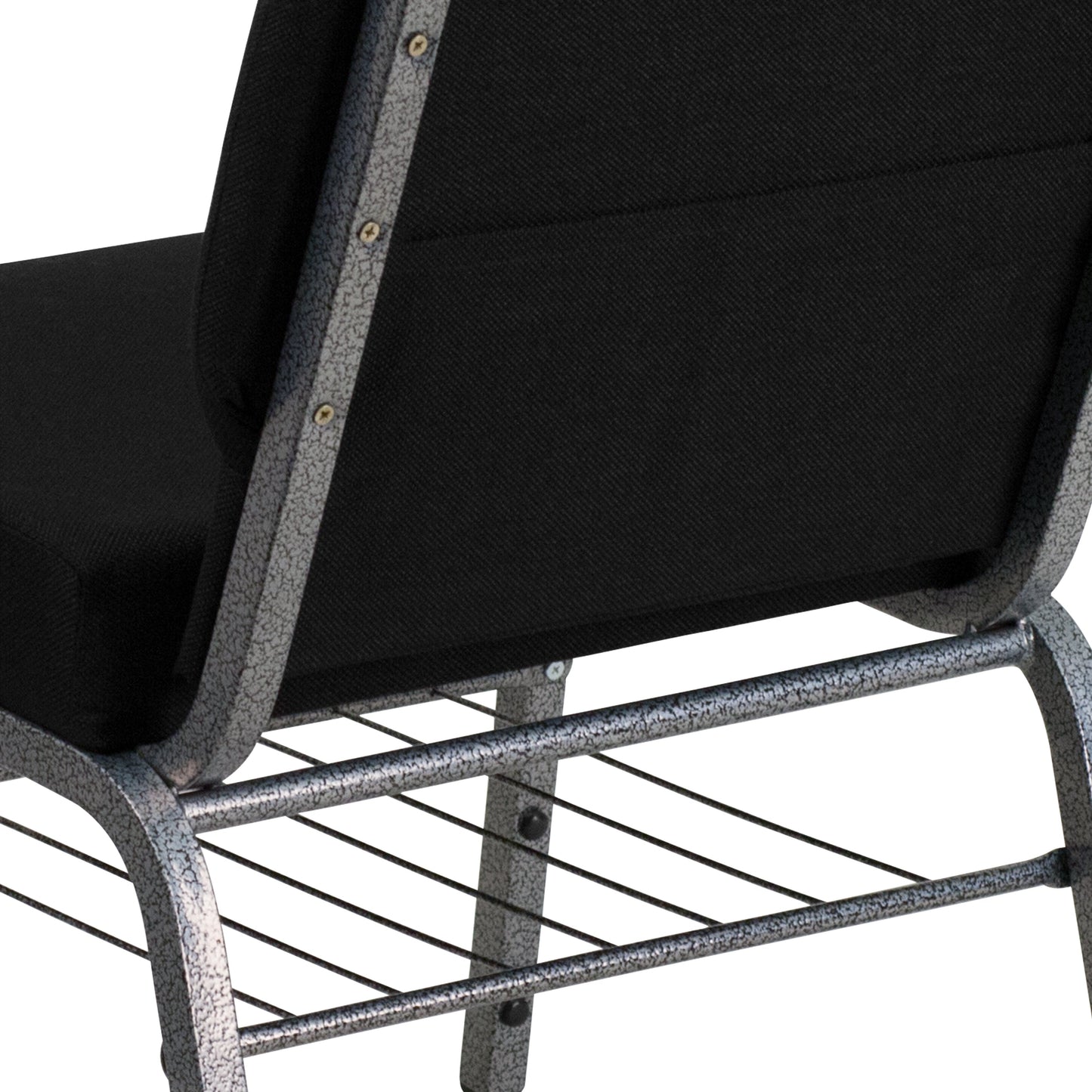 Black Fabric Church Chair XU-CH0221-BK-SV-BAS-GG